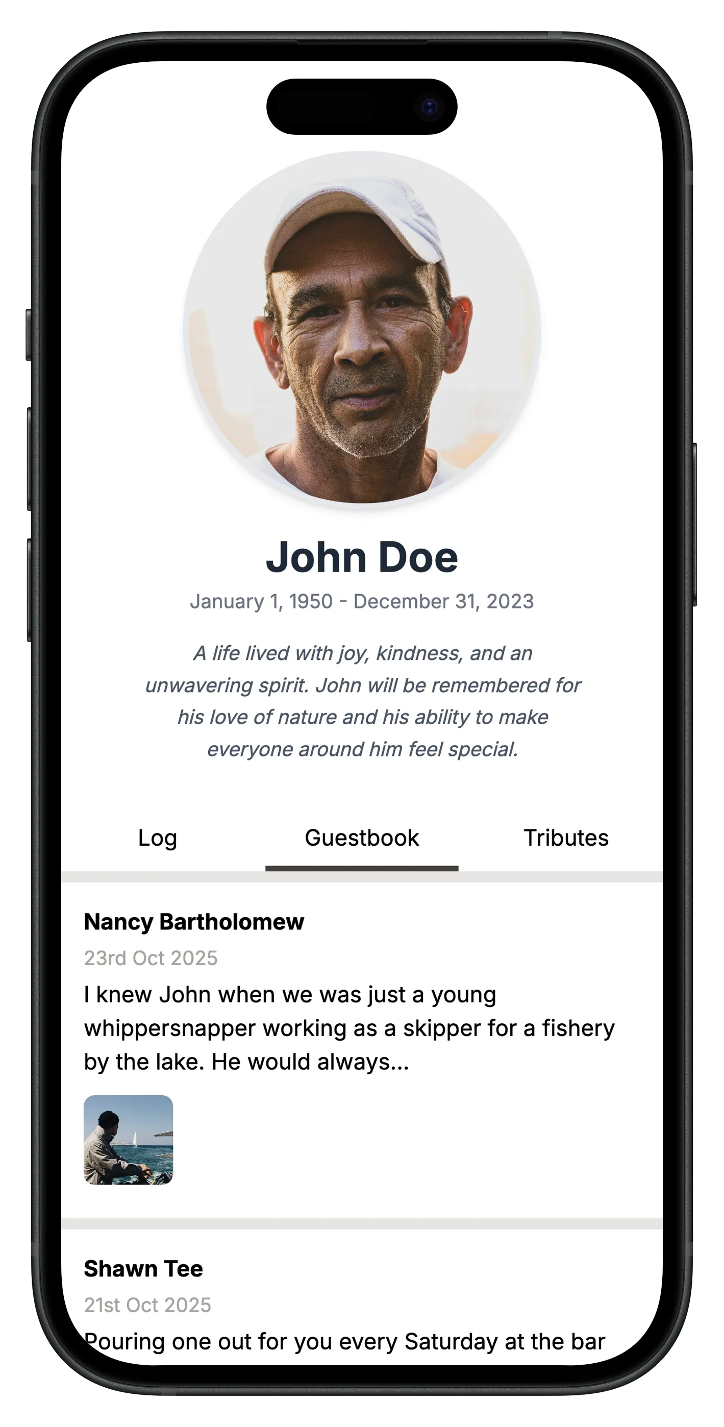 petapetual guestbook mockup